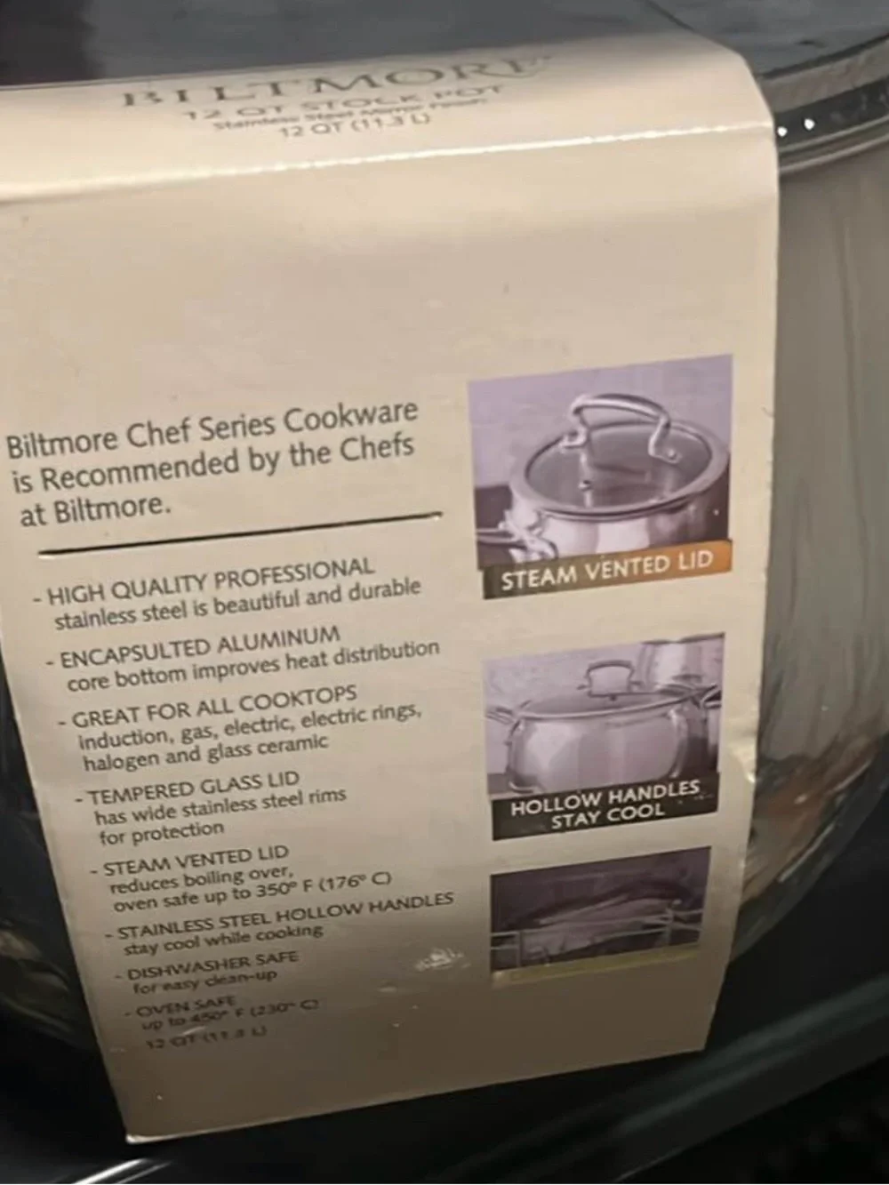 Brand New Biltmore 12QT Stock Pot